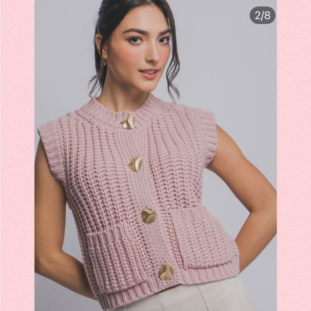 💖Love Tree Chunky Knit Cardigan Vest💖